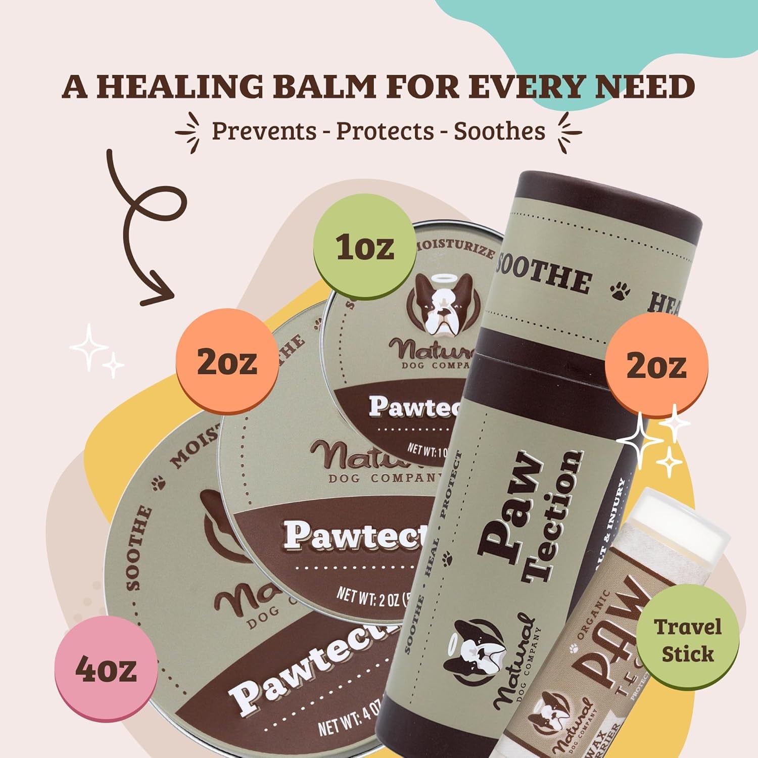 Pawtection Dog Paw Wax - Ultimate Protection for Paws on Hot Surfaces & Trails, Non-Toxic & Lick Safe, Perfect for Summer Adventures, 0.15 Oz Stick