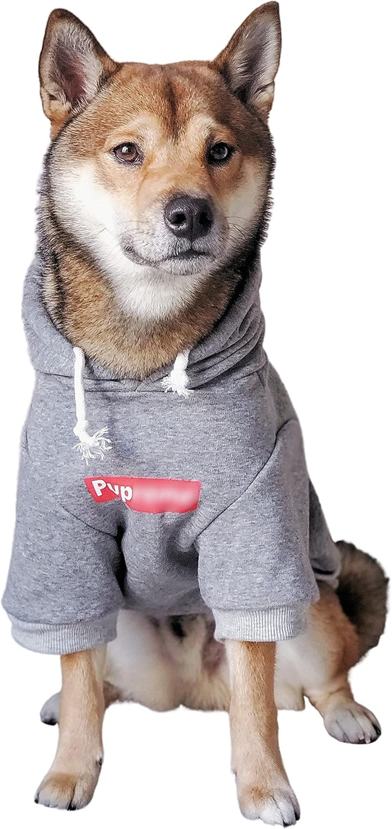 Pup Dog Hoodie & Sweater - Stylish Streetwear Cat & Puppy Cotton Sweatshirts in Gray - S, M, L