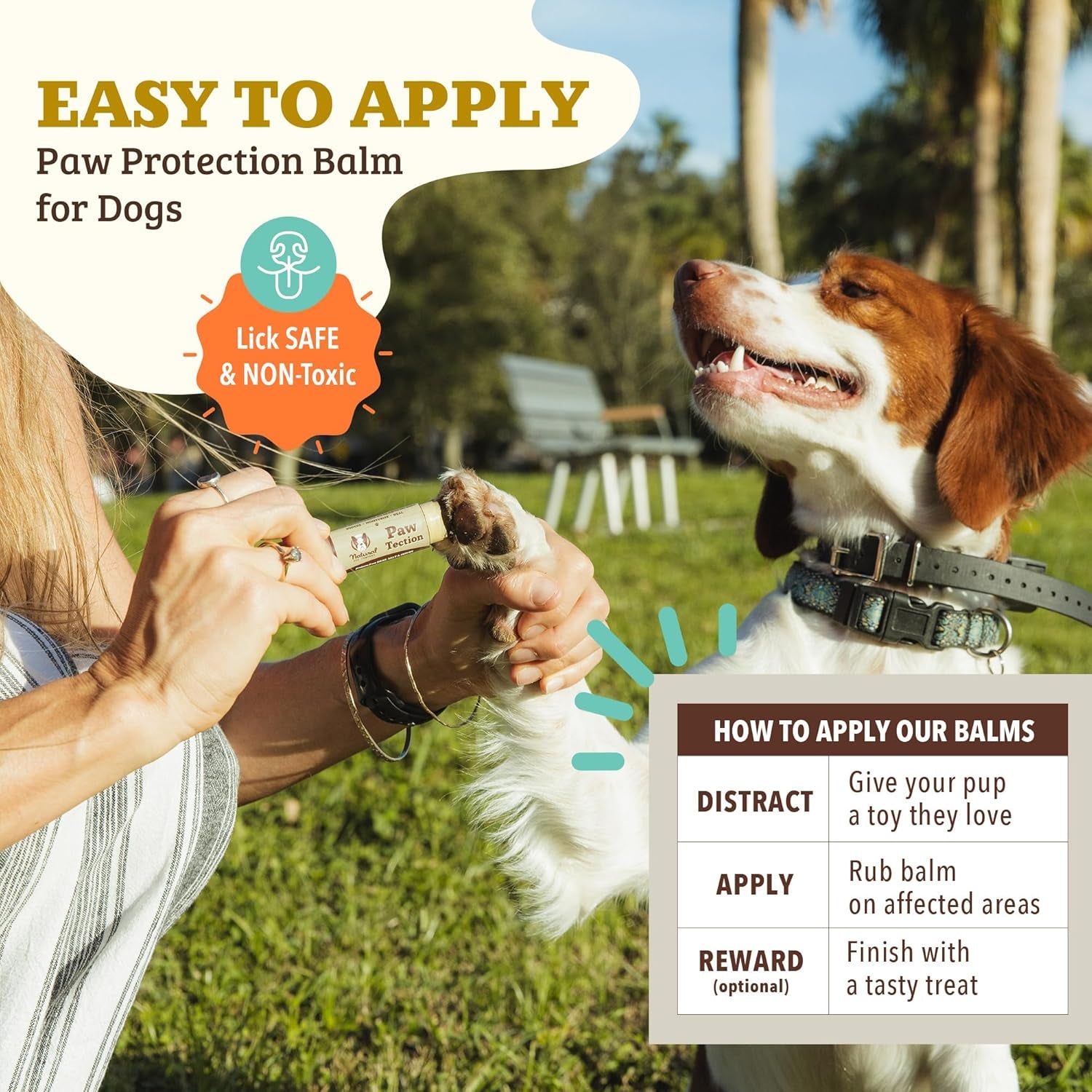 Pawtection Dog Paw Wax - Ultimate Protection for Paws on Hot Surfaces & Trails, Non-Toxic & Lick Safe, Perfect for Summer Adventures, 0.15 Oz Stick